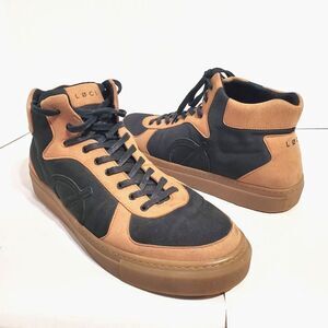 Reed x Loci Eleven Sneakers High tops 46/12 men Black/Tan/Gum sole Trainer Vegan